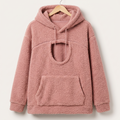 Coconid cat pouch hoodie in pink